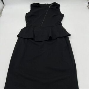 Banana Republic dress size 2 stretch bodycon peplum zip front cocktail party